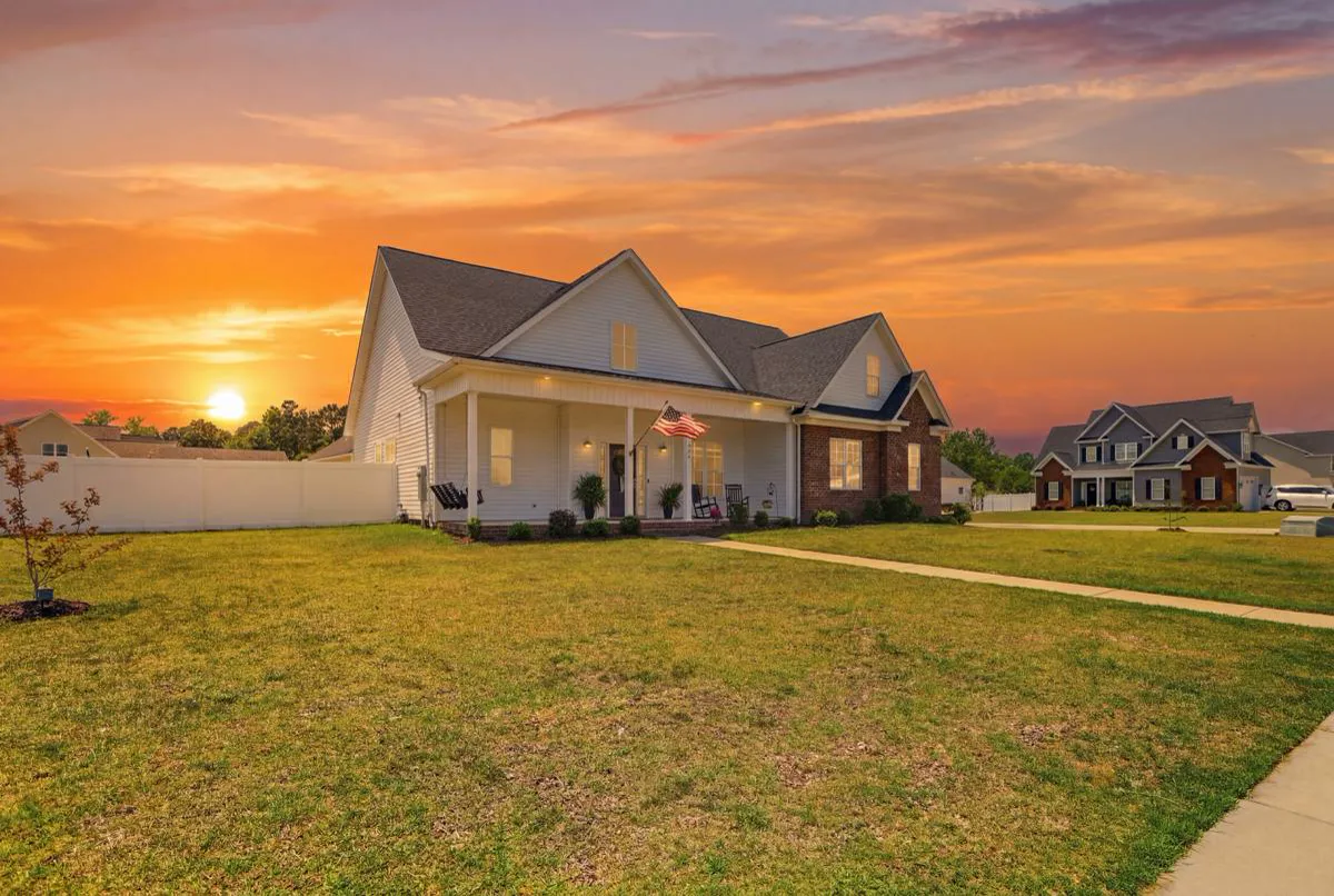 Home at sunset photographed by Solid Rock Media